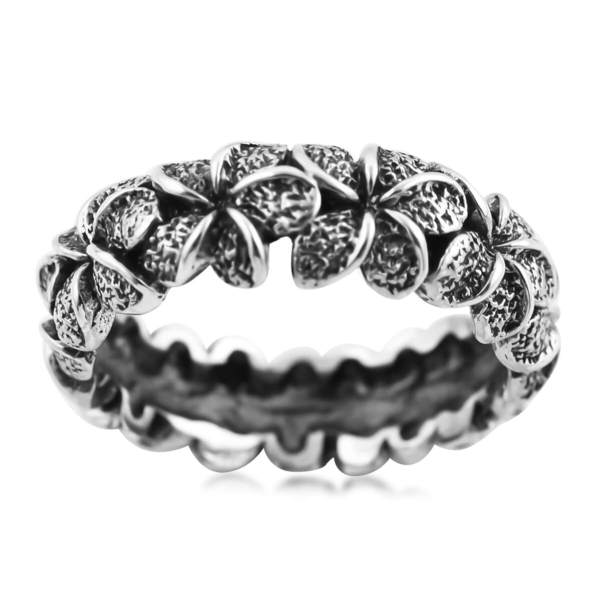 Bali Legacy Sterling Silver Floral Band Ring (Size 10.0) 5 Grams image number 0