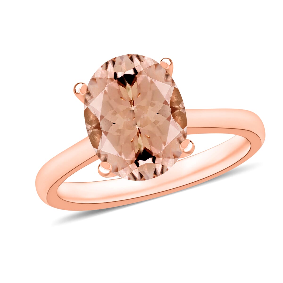 Luxoro AAA Marropino Morganite 2.40 ctw Solitaire Ring in 14K Rose Gold (Size 5.5) 4 Grams image number 0