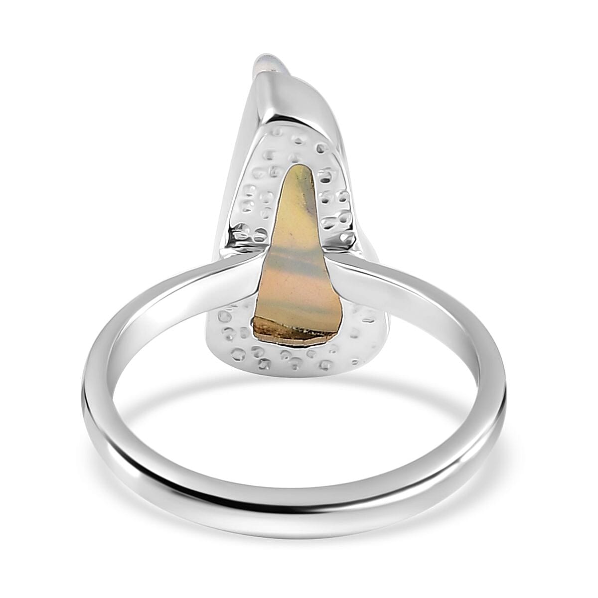 Artisan Crafted Rough Cut Ethiopian Welo Opal Solitaire Ring in Sterling Silver (Size 5.0) 2.15 ctw image number 5