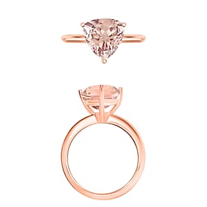 Marropino Morganite 1.30 ctw Solitaire Ring in Vermeil Rose Gold Over Sterling Silver (Size 10.0)