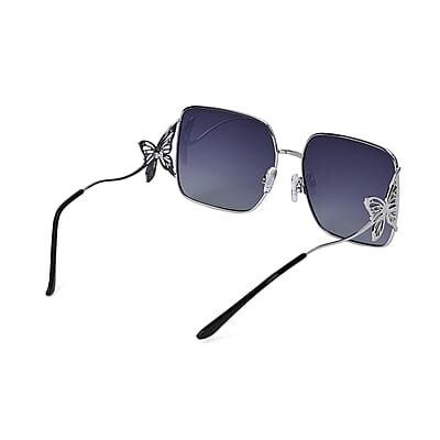 Butterfly Design UV400 Polarized Sunglass with Storage Bag- Gray