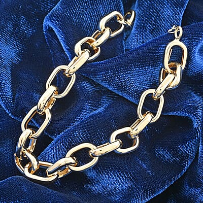 Eleganza Italian 10K Yellow Gold Chain Bracelet (7.0-8.0In) 6.17 Grams