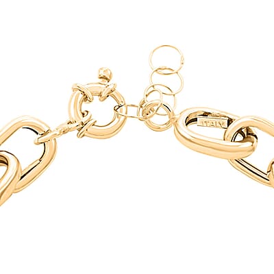 Eleganza Italian 10K Yellow Gold Chain Bracelet (7.0-8.0In) 6.17 Grams