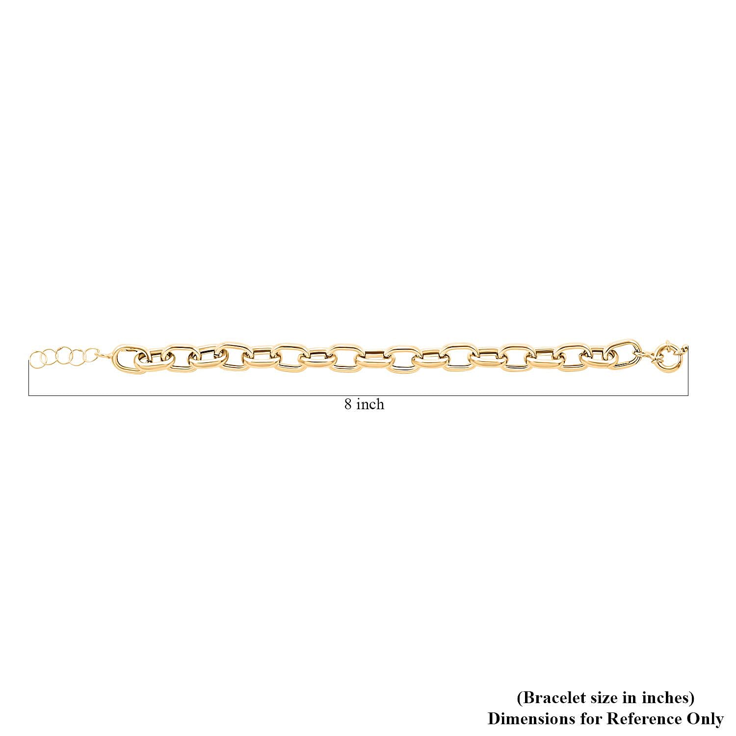Eleganza Italian 10K Yellow Gold Chain Bracelet (7.0-8.0In) 6.17 Grams