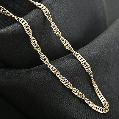 Tocco d'oro Italian 10K Yellow Gold Chain Necklace 20 Inches 1.77 Grams