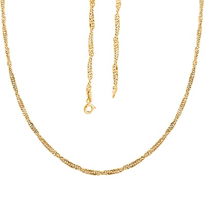 Tocco d'oro Italian 10K Yellow Gold Chain Necklace 20 Inches 1.77 Grams