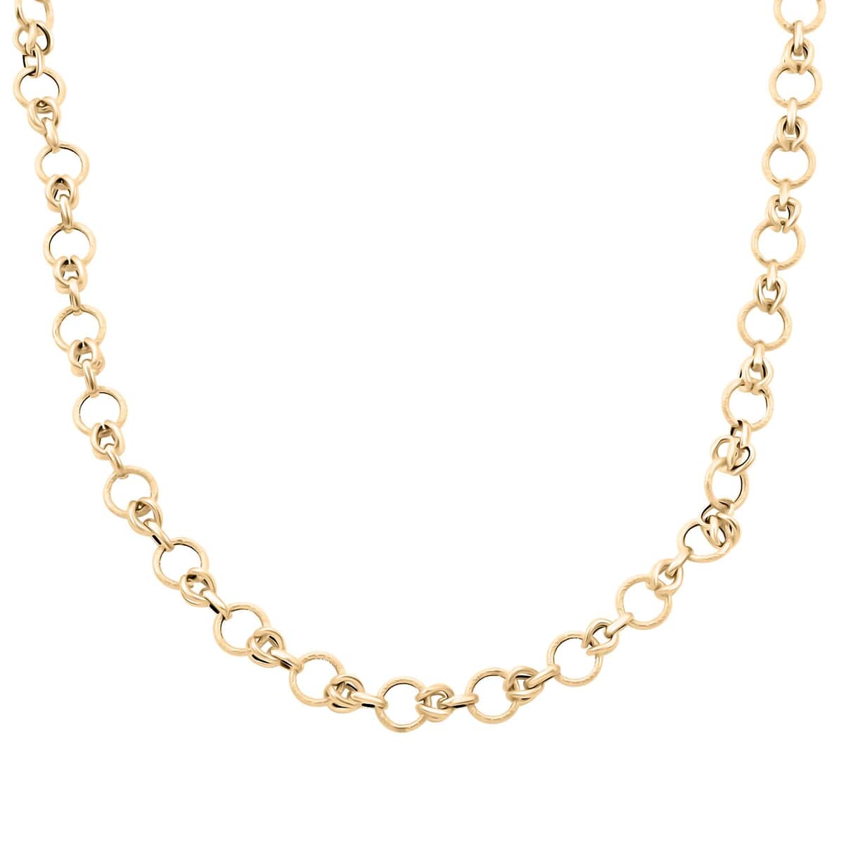 Lussuosa Italian 10K Yellow Gold Rolo Byzantine Chain Necklace 18-20 Inches 6.58 Grams image number 0