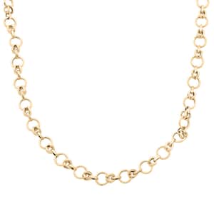 Lussuosa Italian 10K Yellow Gold Rolo Byzantine Chain Necklace 18-20 Inches 6.58 Grams