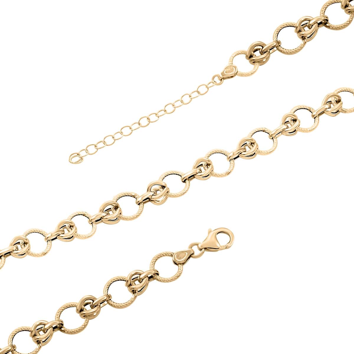 Lussuosa Italian 10K Yellow Gold Rolo Byzantine Chain Necklace 18-20 Inches 6.58 Grams image number 2