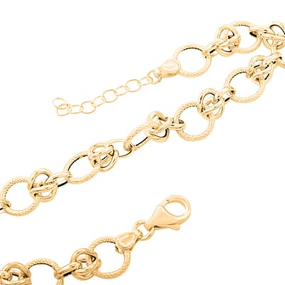 Lussuosa Italian 10K Yellow Gold Rolo Byzantine Chain Bracelet (7.0 - 8.0In) 3.04 Grams