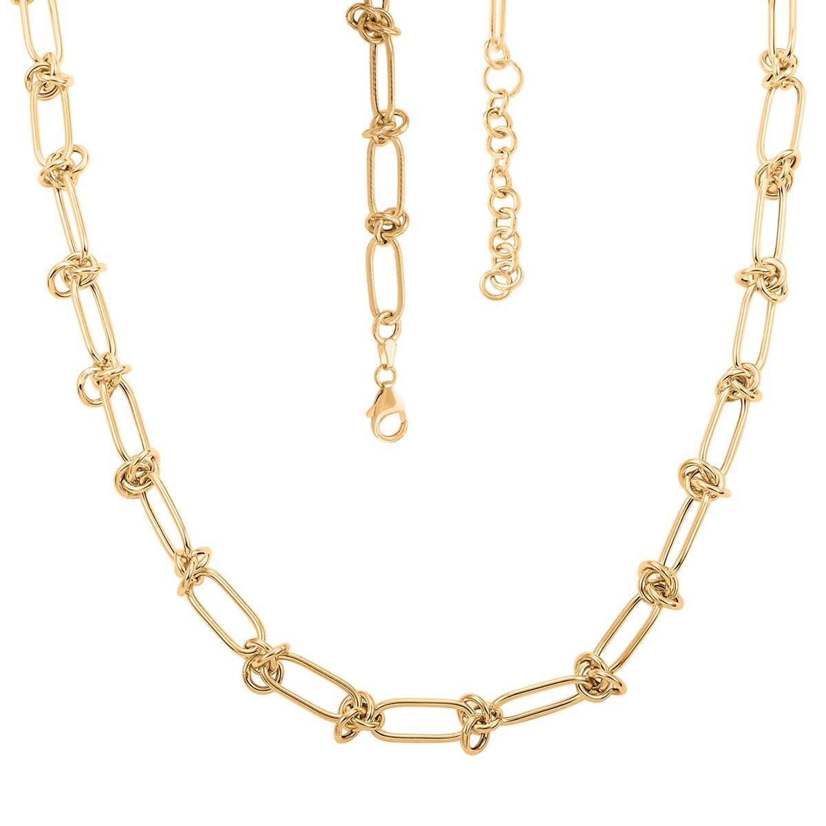 Nodo D'Amore Italian 10K Yellow Gold Necklace 18-20 Inches 12.63 Grams image number 3