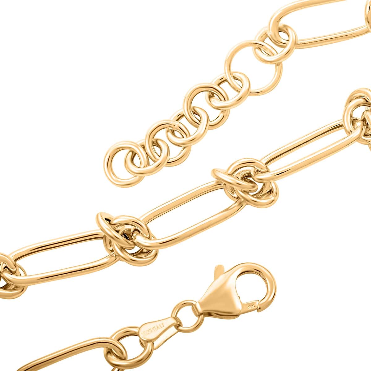 Nodo D'Amore Italian 10K Yellow Gold Bracelet (7.0-8.0In) 5.20 Grams image number 3