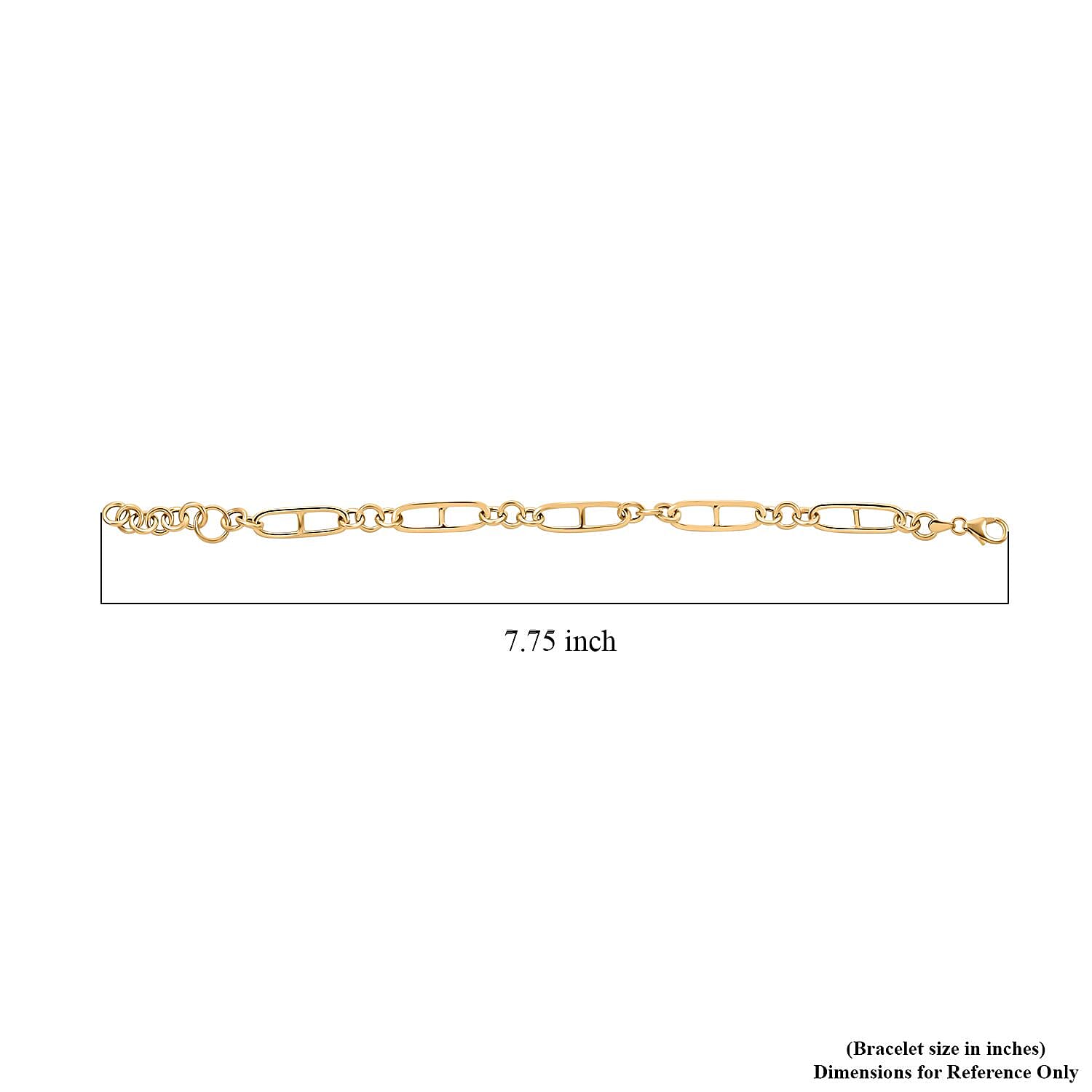 Maglia Marina Italian 10K Yellow Gold Bracelet (7.0-8.0In) 3.98 Grams