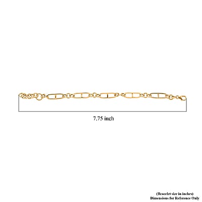 Maglia Marina Italian 10K Yellow Gold Bracelet (7.0-8.0In) 3.98 Grams