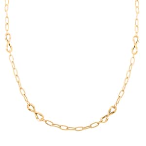Infinito Link Italian 10K Yellow Gold 6.3mm Necklace 18-20 Inches 4.90 Grams