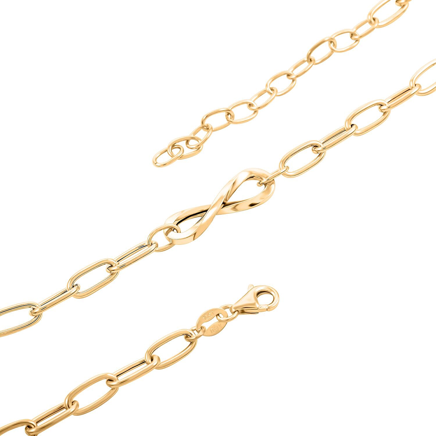Infinito Link Italian 10K Yellow Gold 6.3mm Necklace 18-20 Inches 4.90 Grams