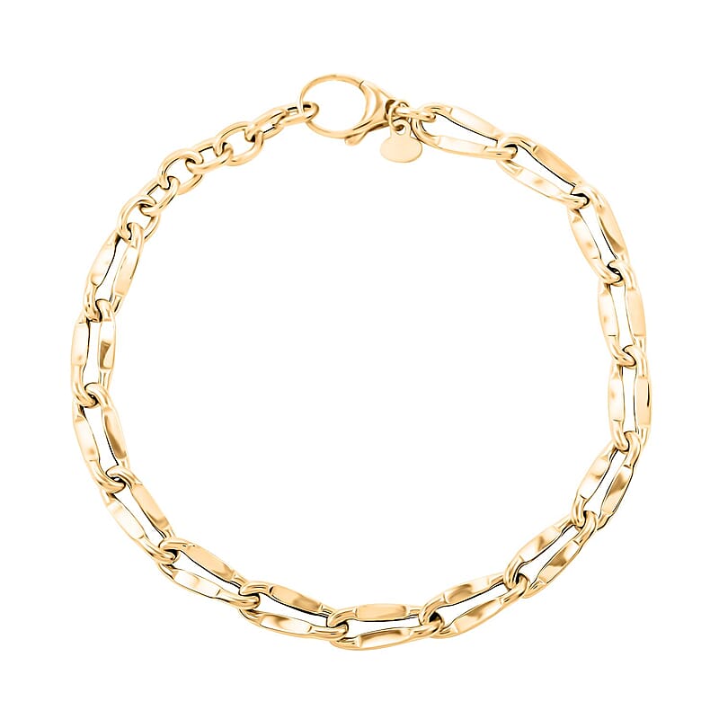 Valentino Spirali Italian 10K Yellow Gold 5.3mm Chain Bracelet (7.0-8.0In) 2.83 Grams