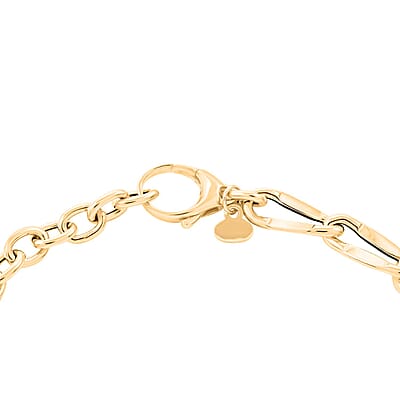 Valentino Spirali Italian 10K Yellow Gold 5.3mm Chain Bracelet (7.0-8.0In) 2.83 Grams