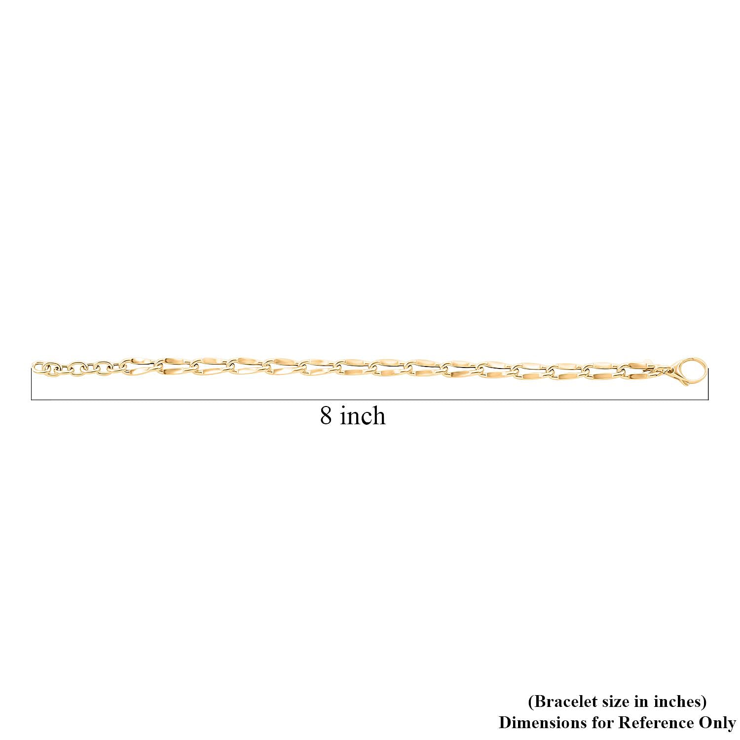 Valentino Spirali Italian 10K Yellow Gold 5.3mm Chain Bracelet (7.0-8.0In) 2.83 Grams