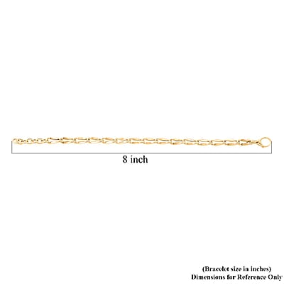 Valentino Spirali Italian 10K Yellow Gold 5.3mm Chain Bracelet (7.0-8.0In) 2.83 Grams