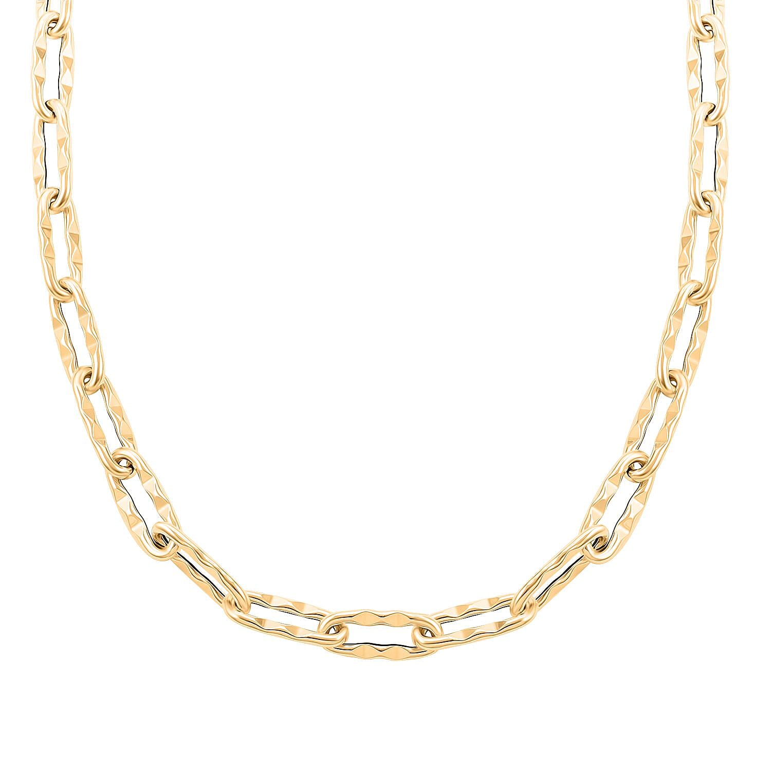 Onda d'oro Italian 10K Yellow Gold 8.2mm Chain Necklace 18-20 Inches 11.92 Grams