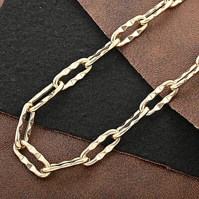 Onda d'oro Italian 10K Yellow Gold 8.2mm Chain Necklace 18-20 Inches 11.92 Grams