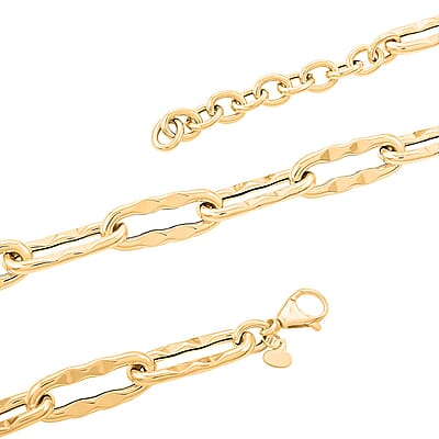 Onda d'oro Italian 10K Yellow Gold 8.2mm Chain Necklace 18-20 Inches 11.92 Grams