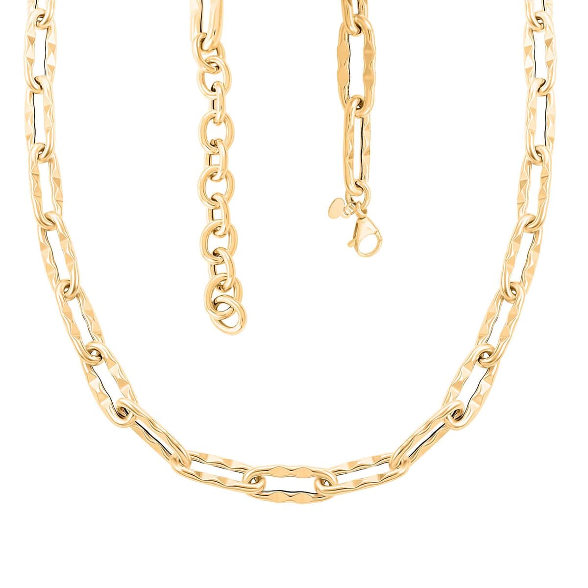 Onda d'oro Italian 10K Yellow Gold 8.2mm Chain Necklace 18-20 Inches 11.92 Grams image number 3