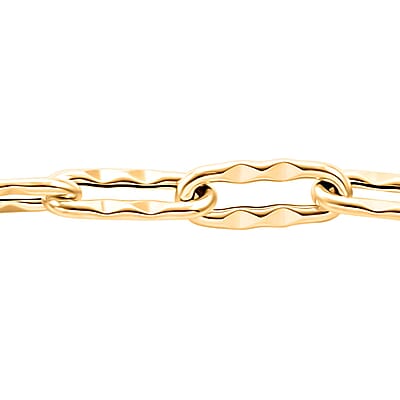 Onda d'oro Italian 10K Yellow Gold 8.2mm Chain Bracelet (7.0-8.0In) 5.15 Grams