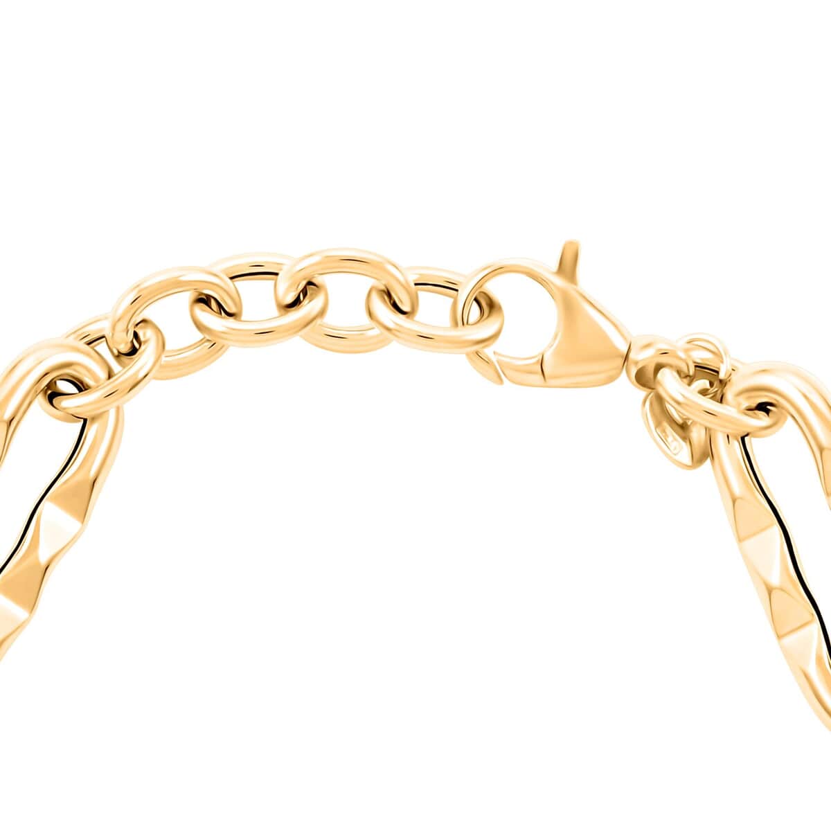 Onda d'oro Italian 10K Yellow Gold 8.2mm Chain Bracelet (7.0-8.0In) 5.15 Grams image number 3