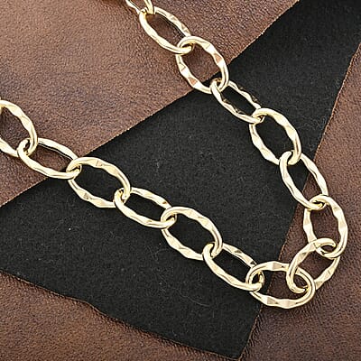 Roma Italian 10K Yellow Gold 13.7mm Chain Necklace 18-20 Inches 12.65 Grams