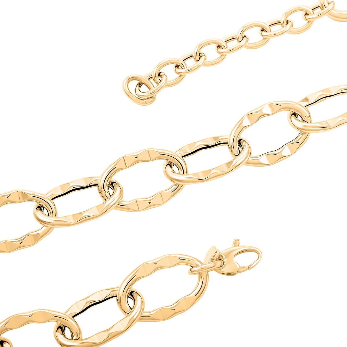 Roma Italian 10K Yellow Gold 13.7mm Chain Necklace 18-20 Inches 12.65 Grams image number 2