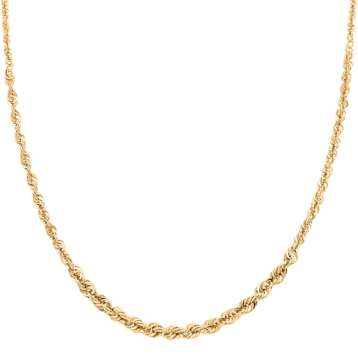 Firenze Rope Italian 10K Yellow Gold Chain Necklace 18-20 Inches 3.54 Grams image number 0