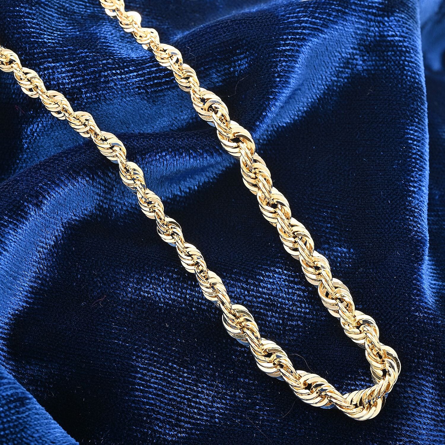 Firenze Rope Italian 10K Yellow Gold Chain Necklace 18-20 Inches 3.54 Grams