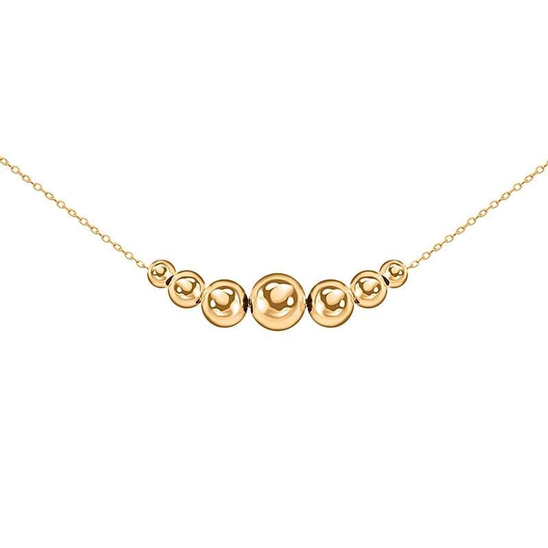 Sette Sfere Italian 14K Yellow Gold Chain Necklace 18-20 Inches 0.87 Grams