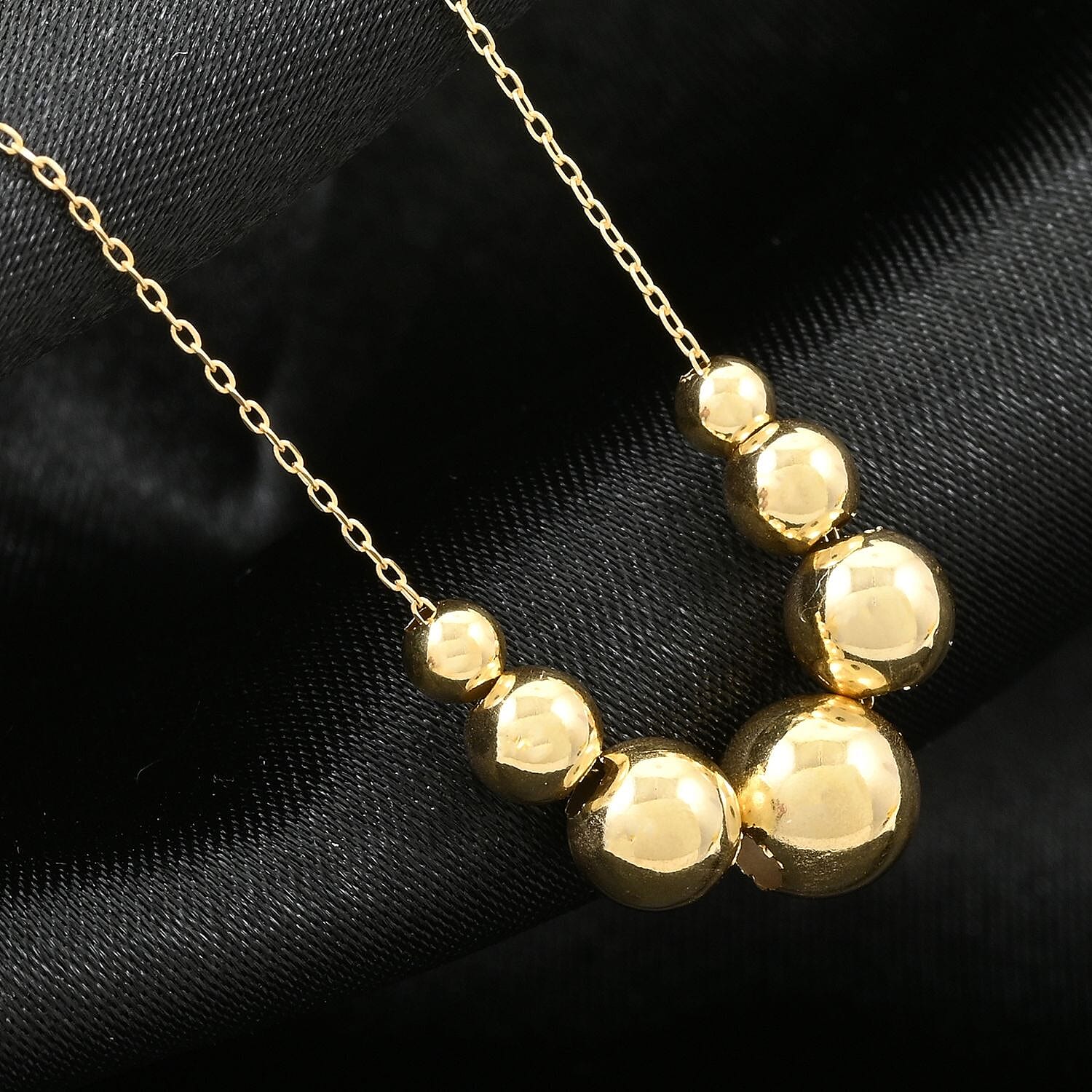 Sette Sfere Italian 14K Yellow Gold Chain Necklace 18-20 Inches 0.87 Grams