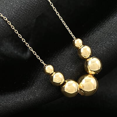 Sette Sfere Italian 14K Yellow Gold Chain Necklace 18-20 Inches 0.87 Grams