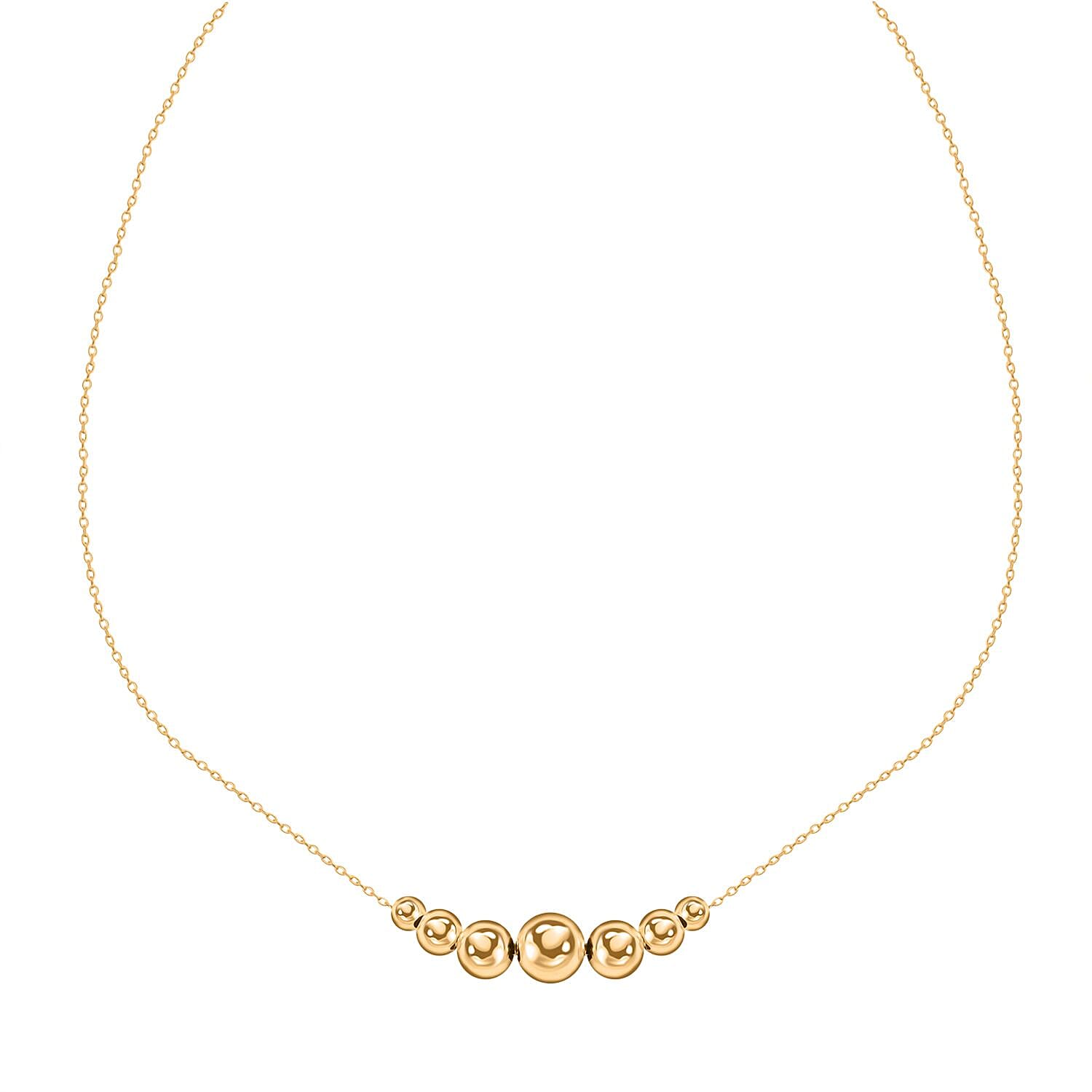 Sette Sfere Italian 14K Yellow Gold Chain Necklace 18-20 Inches 0.87 Grams