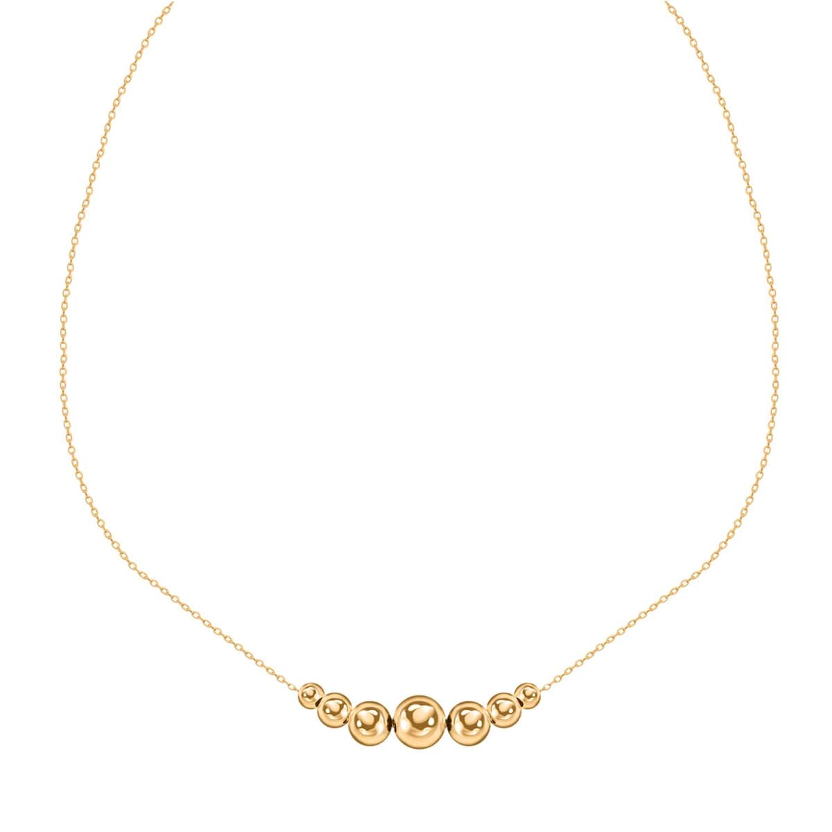 Sette Sfere Italian 14K Yellow Gold Chain Necklace 18-20 Inches 0.87 Grams image number 2