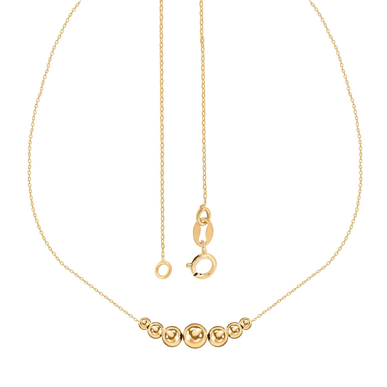 Sette Sfere Italian 14K Yellow Gold Chain Necklace 18-20 Inches 0.87 Grams