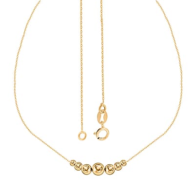 Sette Sfere Italian 14K Yellow Gold Chain Necklace 18-20 Inches 0.87 Grams