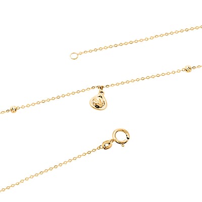 Ciondolo Italian Chain Necklace in 10K Yellow Gold 1.10 Grams 18-20 Inches