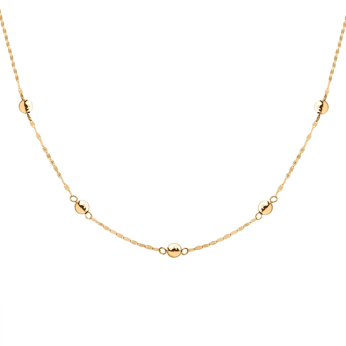 Sfere Lucenti Italian 14K Yellow Gold Necklace 18-20 Inches 1.31 Grams image number 0