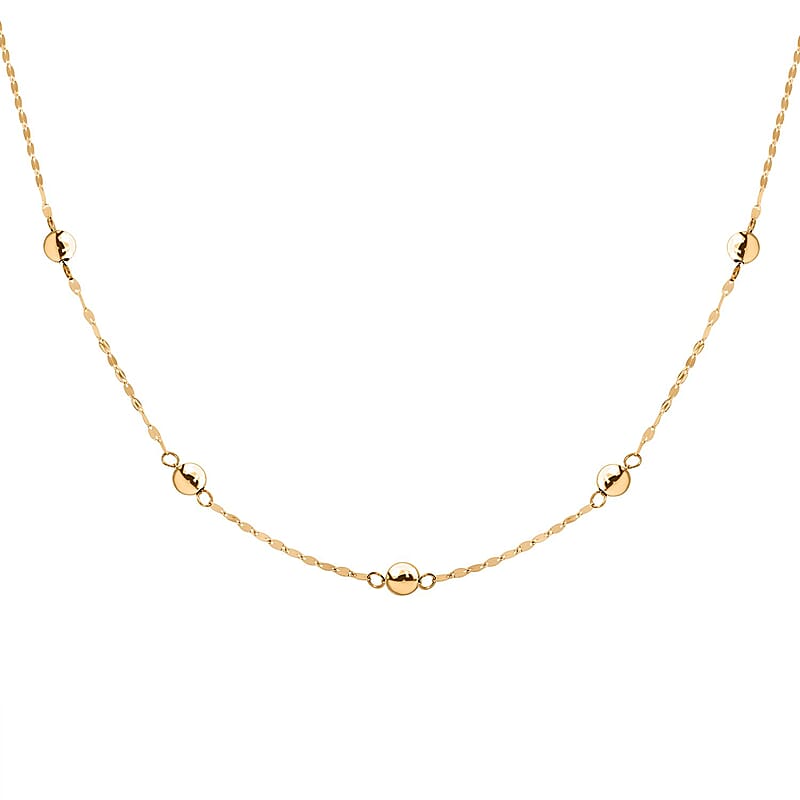 Sfere Lucenti Italian 14K Yellow Gold Necklace 18-20 Inches 1.31 Grams