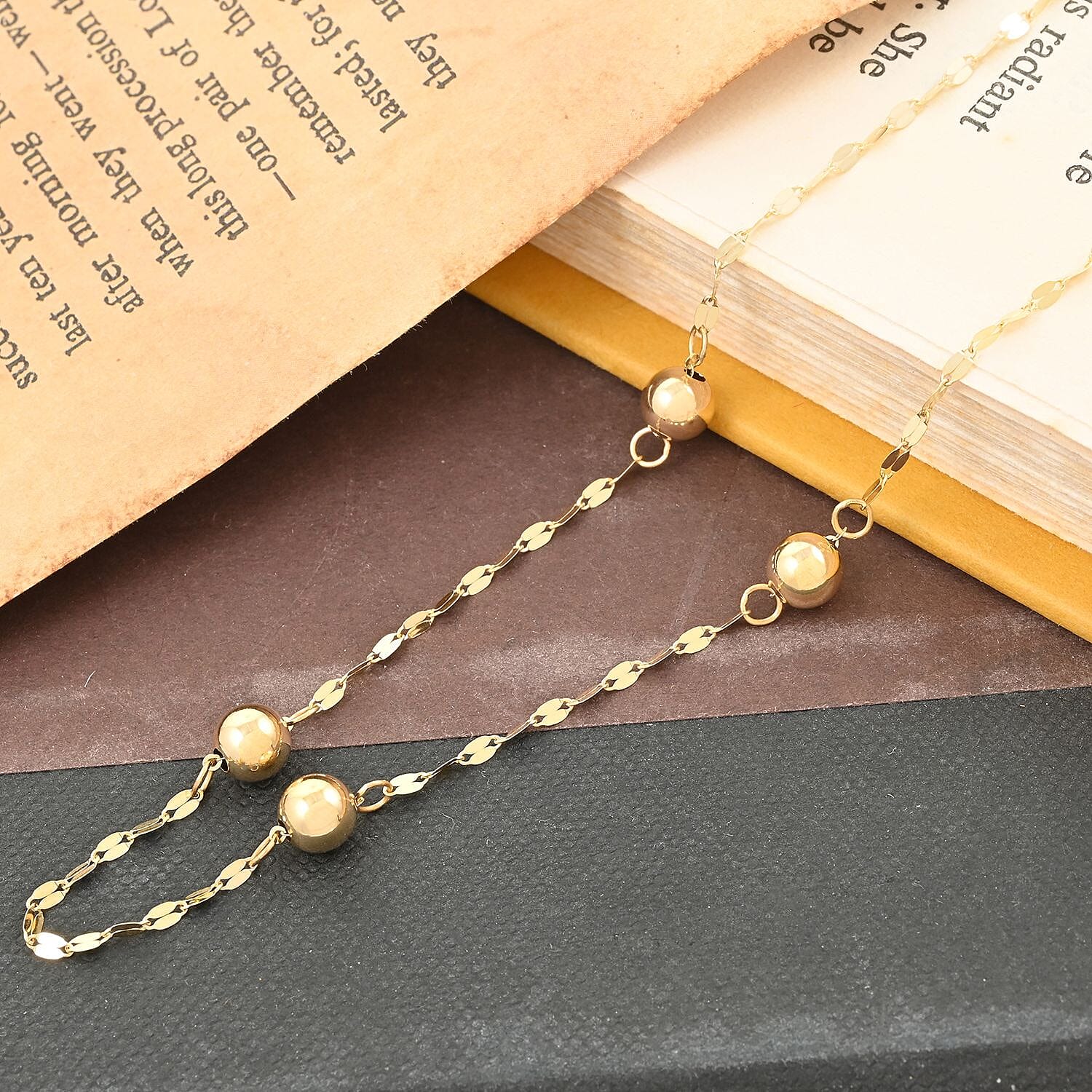 Sfere Lucenti Italian 14K Yellow Gold Necklace 18-20 Inches 1.31 Grams