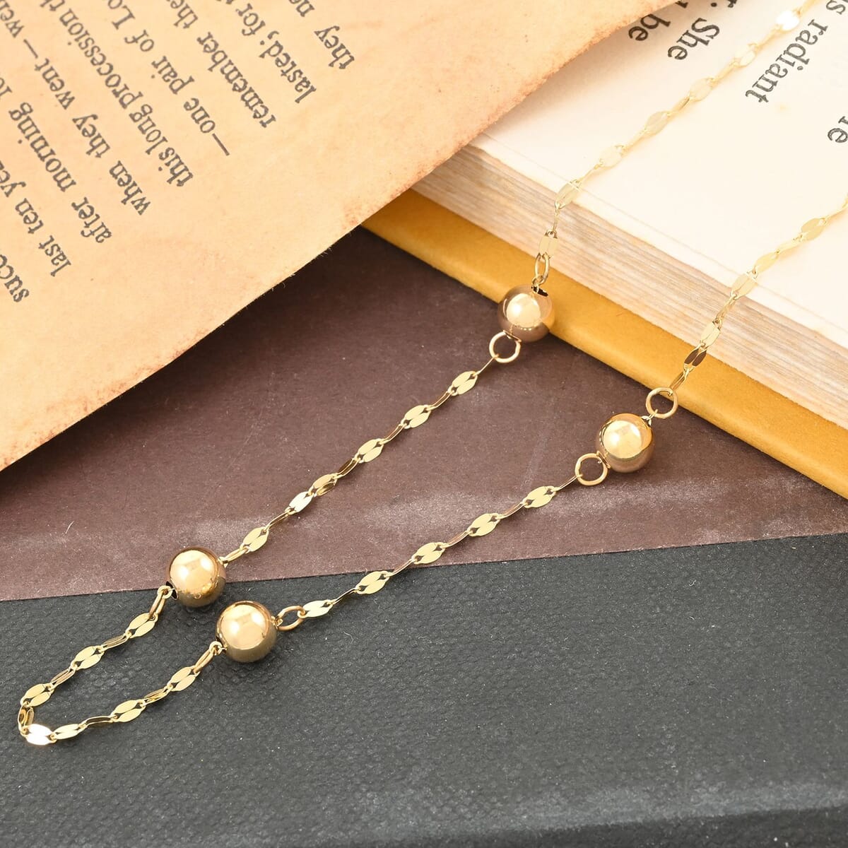 Sfere Lucenti Italian 14K Yellow Gold Necklace 18-20 Inches 1.31 Grams image number 1