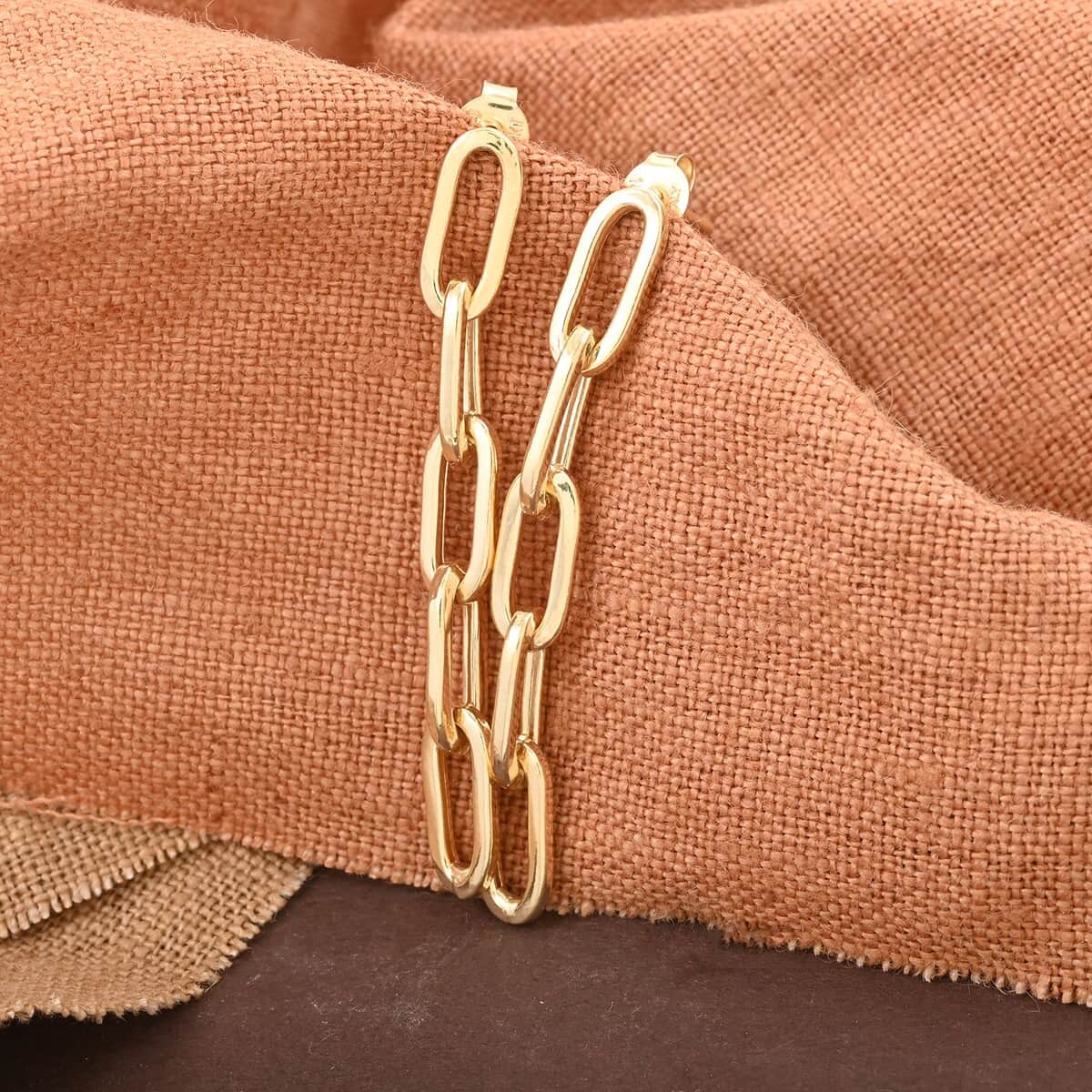 Cinque Terre Italian 10K Yellow Gold Earrings 1.88 Grams image number 1