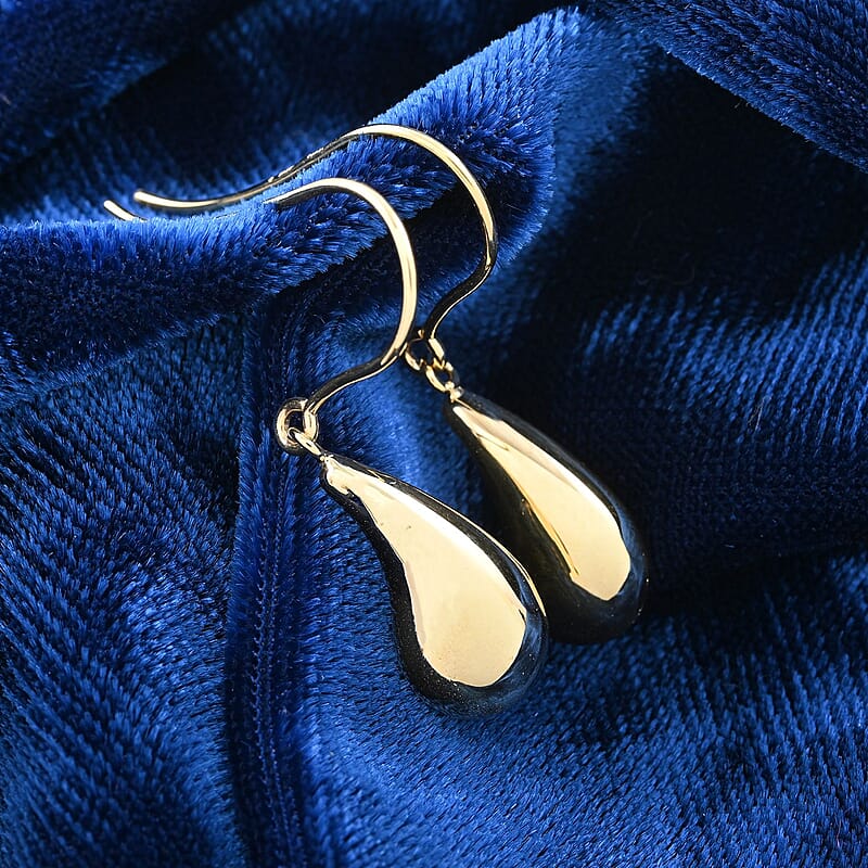 Goccia Pura Italian Earrings in 10K Yellow Gold 1.68 Grams
