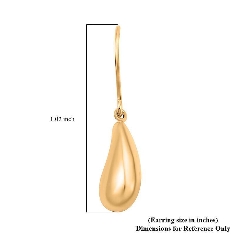 Goccia Pura Italian Earrings in 10K Yellow Gold 1.68 Grams