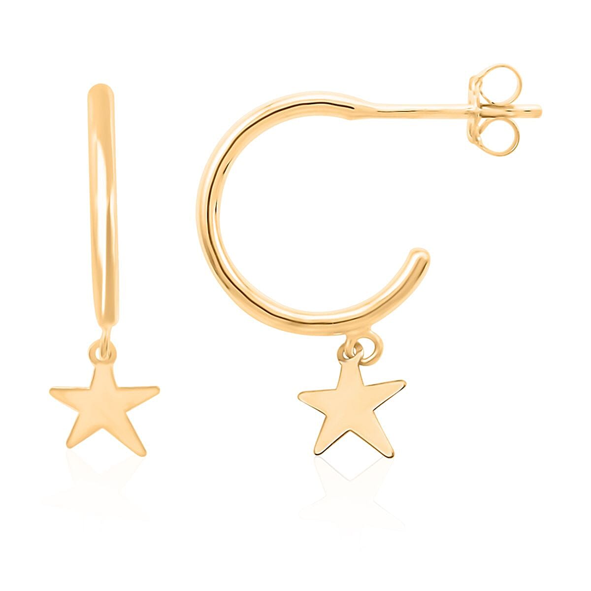 Stelle Italian 10K Yellow Gold Earrings 0.93 Grams